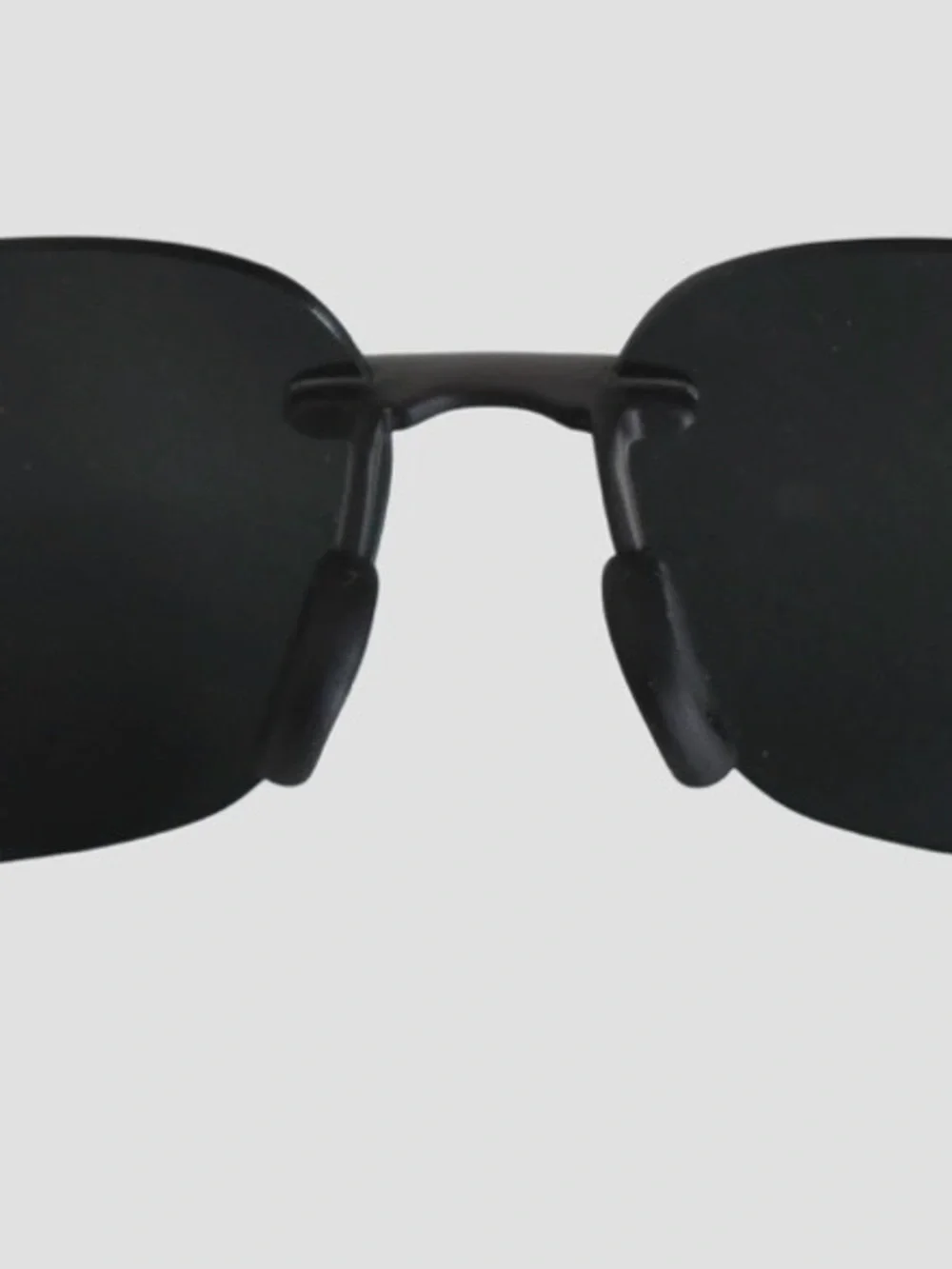 Maui Jim Rimless Sunglasses in Black with Gradient Smoke Lenses